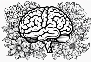 human brain
old school vintage simple traditional design surrounded by vintage flowers


bold color simple tattoo idea
