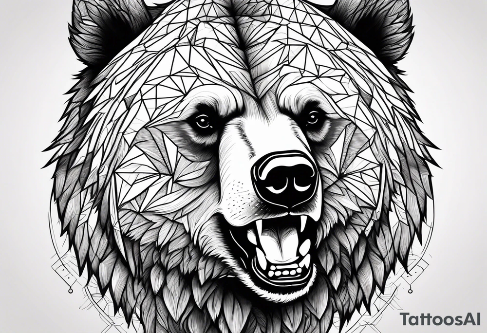 grizzly bear, fierce tattoo idea