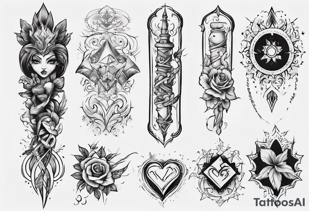 Female forearm tattoo family tattoo idea