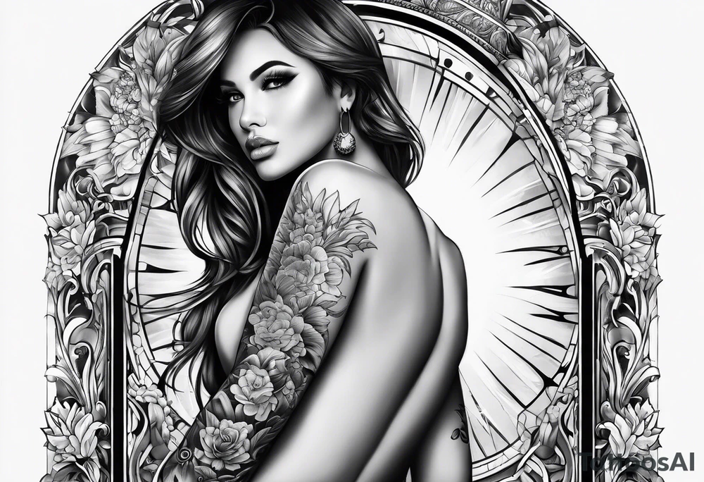 Las Vegas arm sleeve tattoo idea