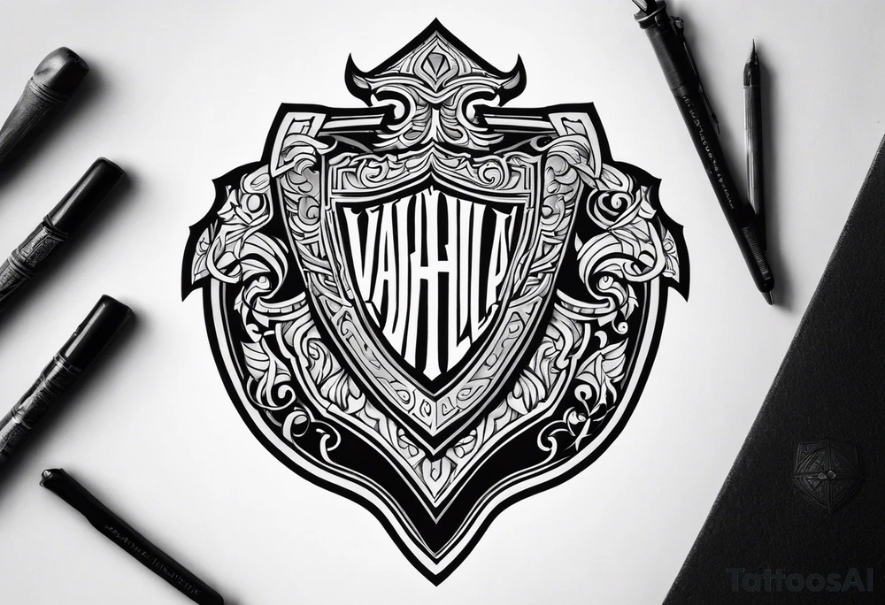 Valhalla shield tattoo idea