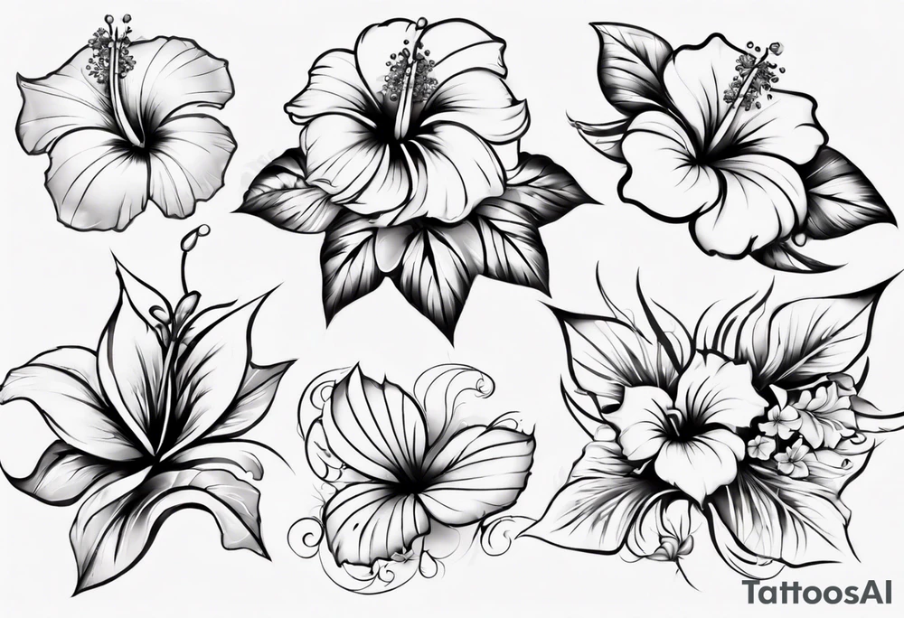 Hibiscusflower as an Ornament tattoo idea