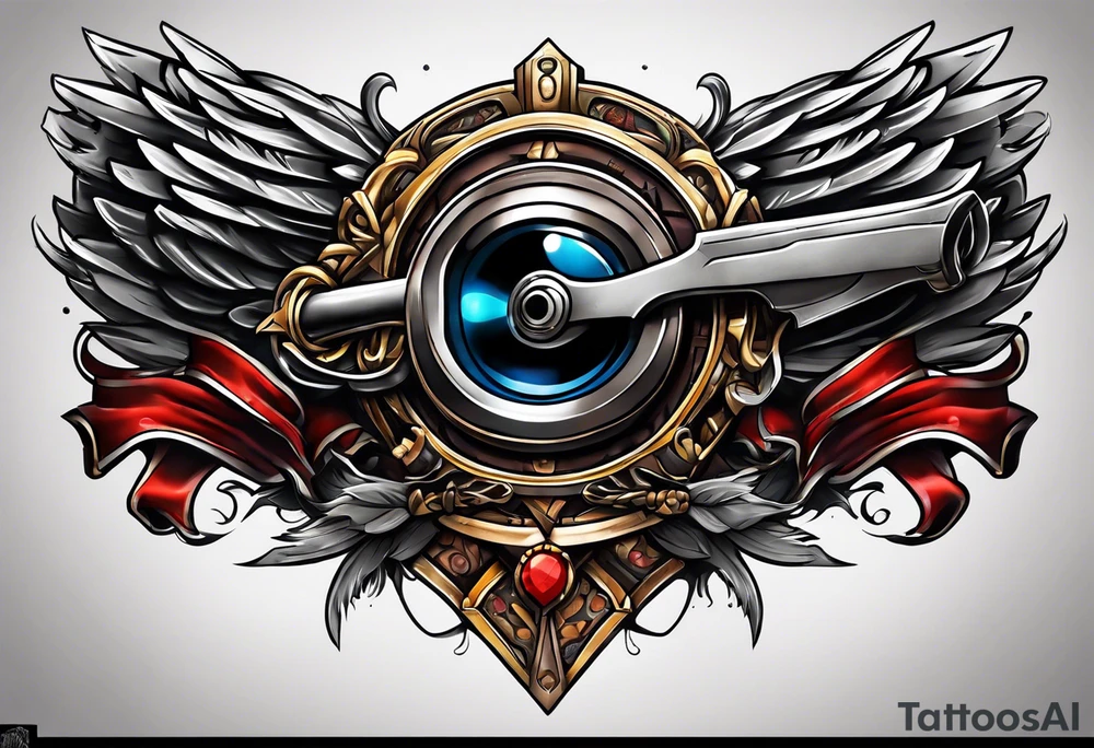 A weapon tucked into my beltline tattoo idea