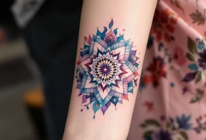 mandala melting tattoo idea