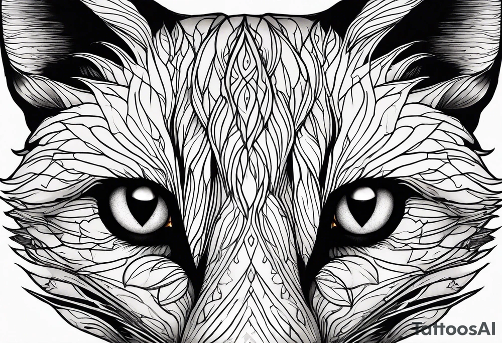 fox eyes tattoo idea