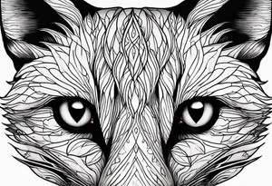 fox eyes tattoo idea