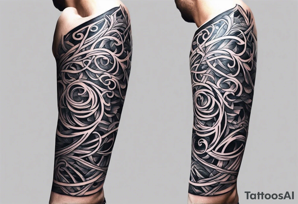 Sleeve tattoo. Vines wrapping around the upper arm. tattoo idea