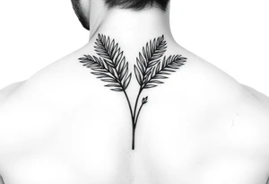 palm leaves neck tattoo tattoo idea