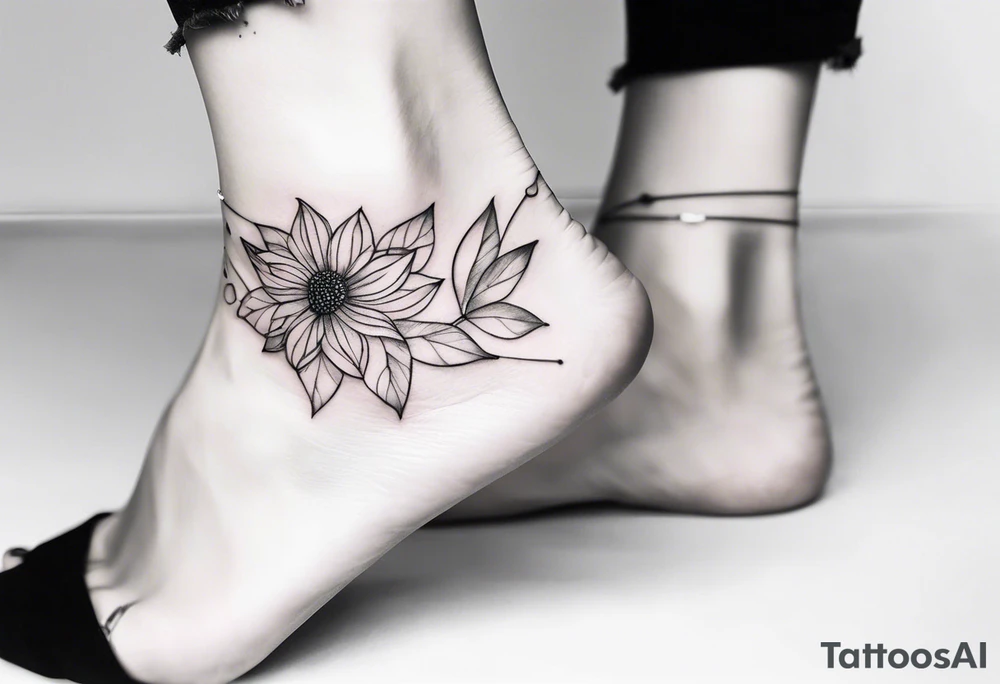 realistic feminine ankle bracelet tattoo tattoo idea