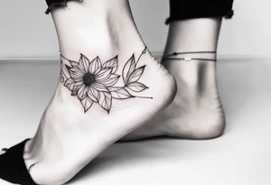 realistic feminine ankle bracelet tattoo tattoo idea