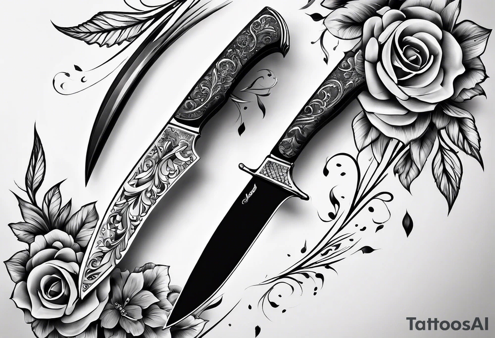Knife tattoo idea