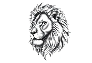 Realistic lion tattoo idea