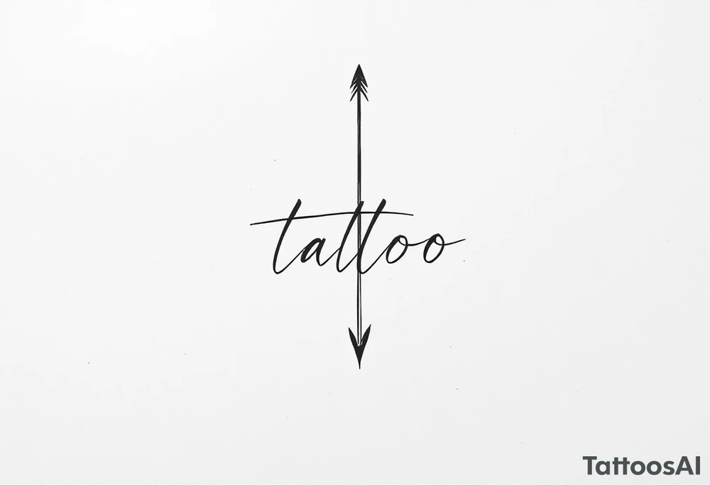 one  arrow  that look down tattoo idea