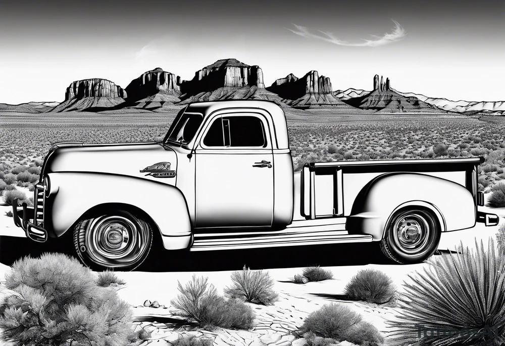Arizona Trail through dessert tattoo idea