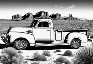 Arizona Trail through dessert tattoo idea