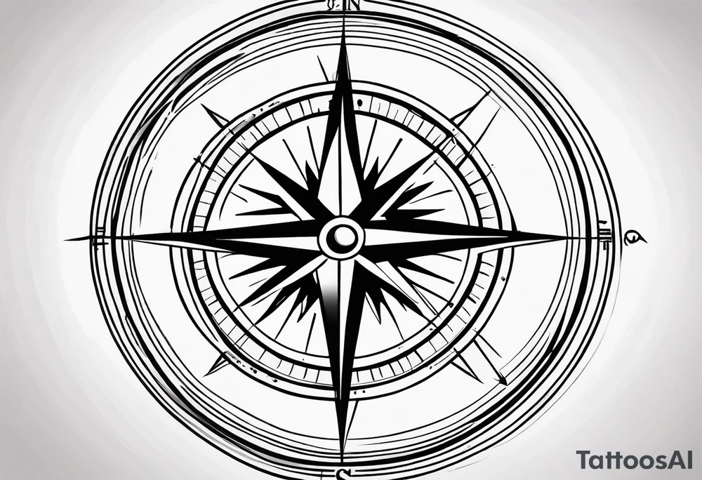 simple basic compass rose with long straight lines tattoo idea simple basic compass rose with long straight lines tattoo idea