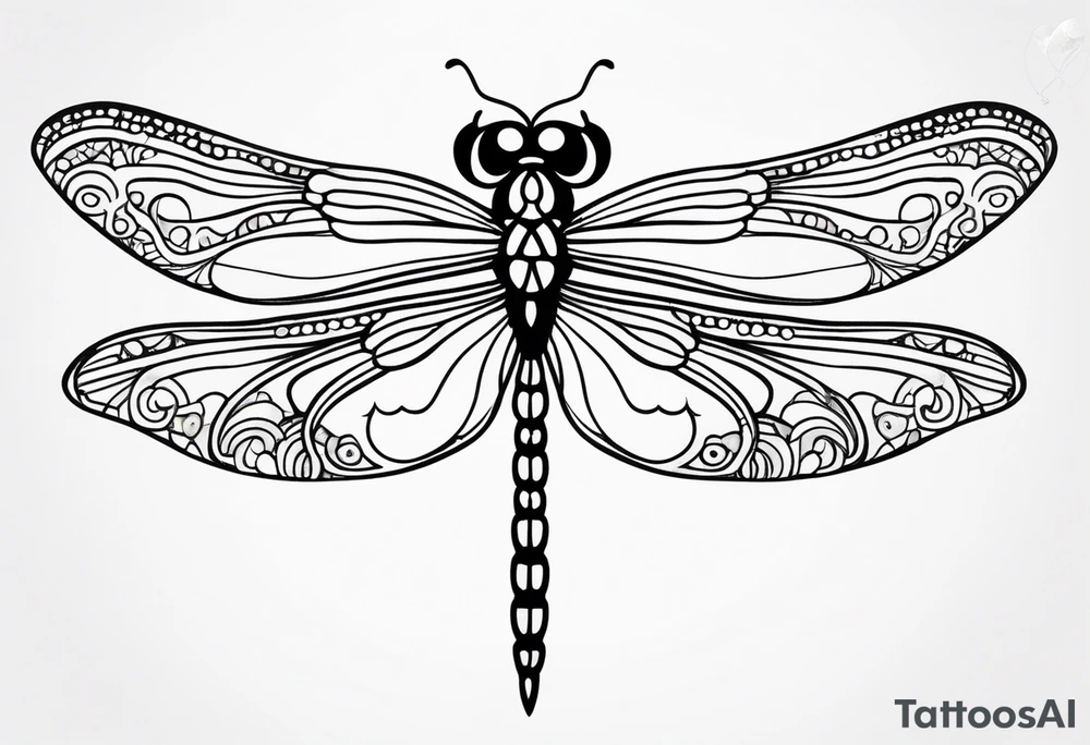 dragonfly simplistic tattoo idea