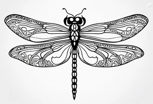 dragonfly simplistic tattoo idea