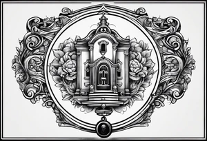 "Property of Washito" with a small, stylized lock and key. tattoo idea