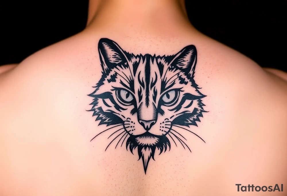 black cat tattoo idea