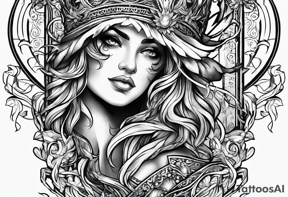 Mascusline Greek mythology lighting bolts tattoo idea