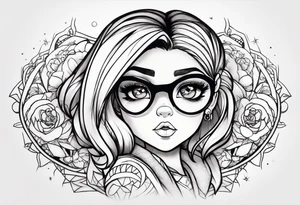 powerpuff girl vücudunda kedi tattoo idea