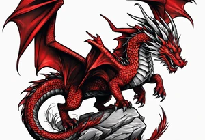 Red dragon tattoo idea