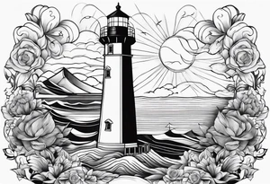 Octagons, filled in with random blanks. One with a light house tattoo idea