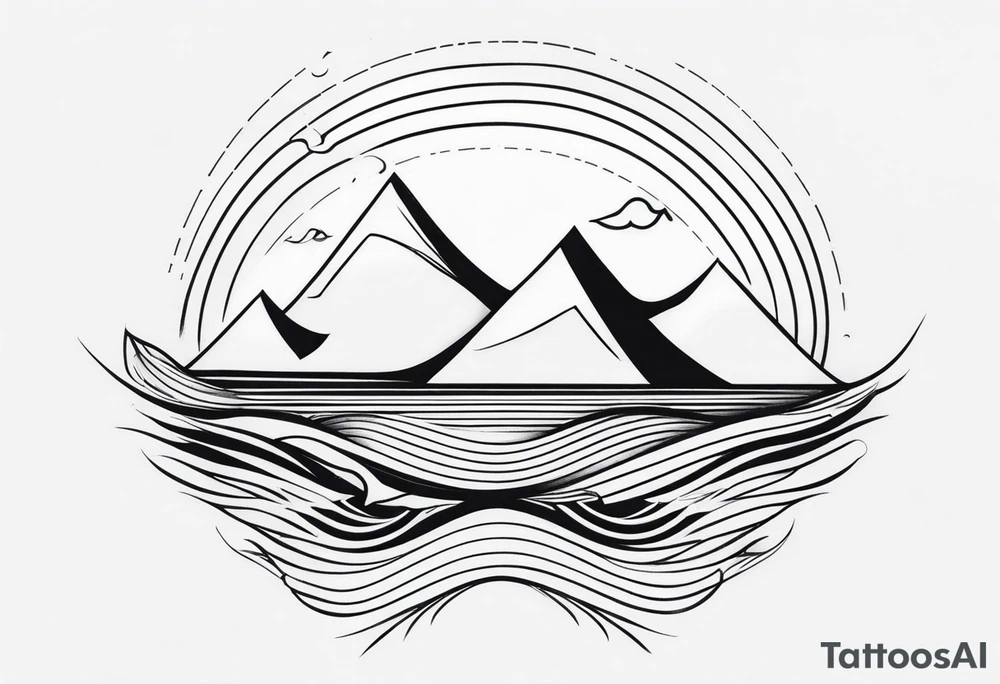 Wave arrow tattoo tattoo idea
