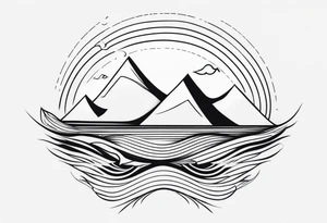 Wave arrow tattoo tattoo idea