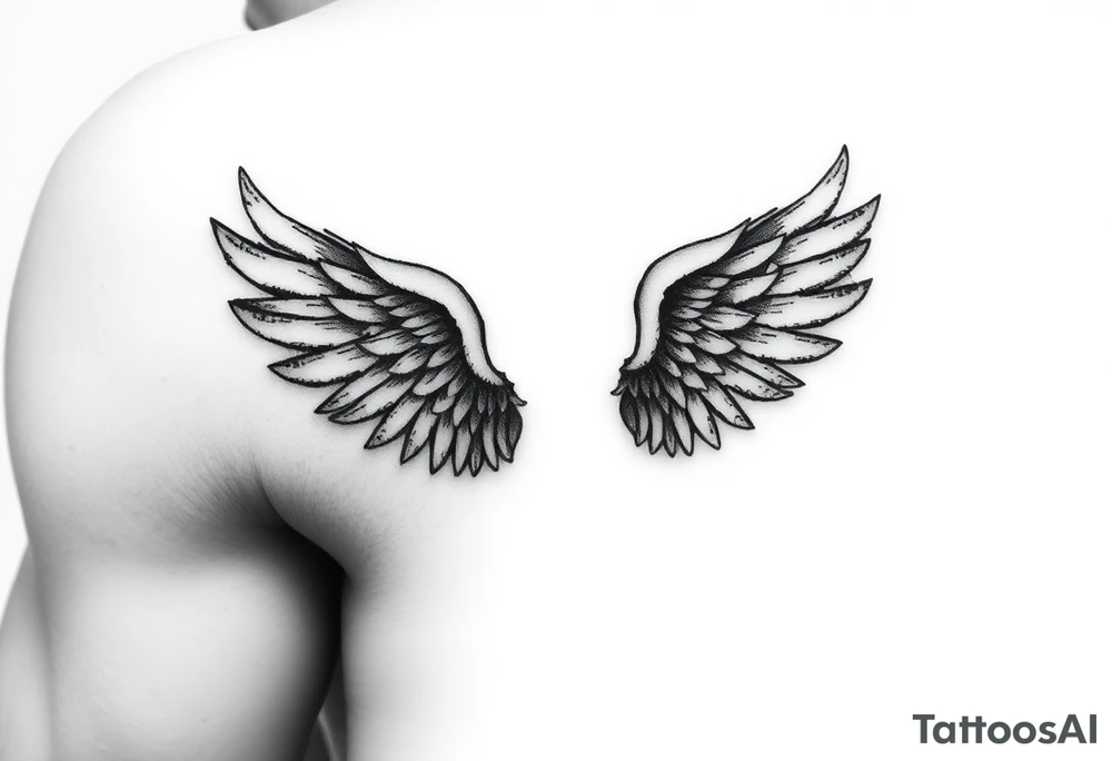 A tattoo with no wings on it, representing the embracement of homosexuality. tattoo idea