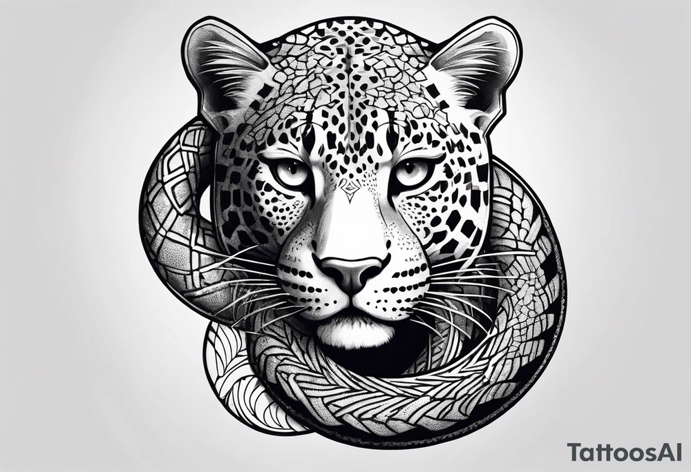 leopard snake tattoo idea
