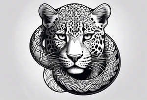 leopard snake tattoo idea