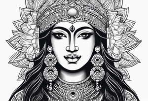 Lord Surya, godess Ganga, sunset tattoo idea