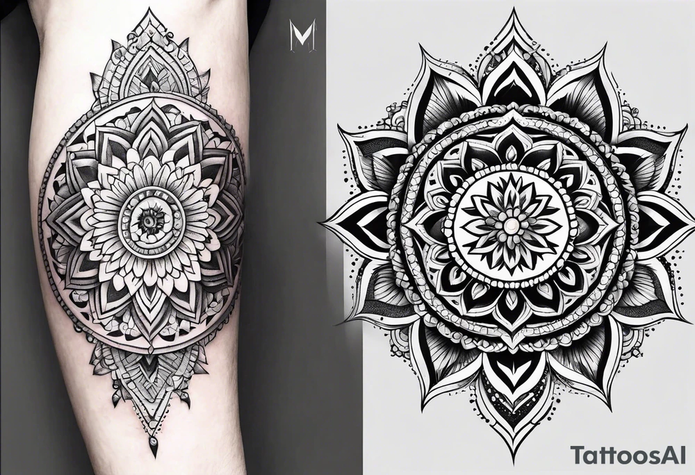 Mandala full arm tattoo idea
