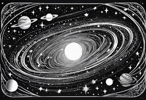 milky way galaxy tattoo idea