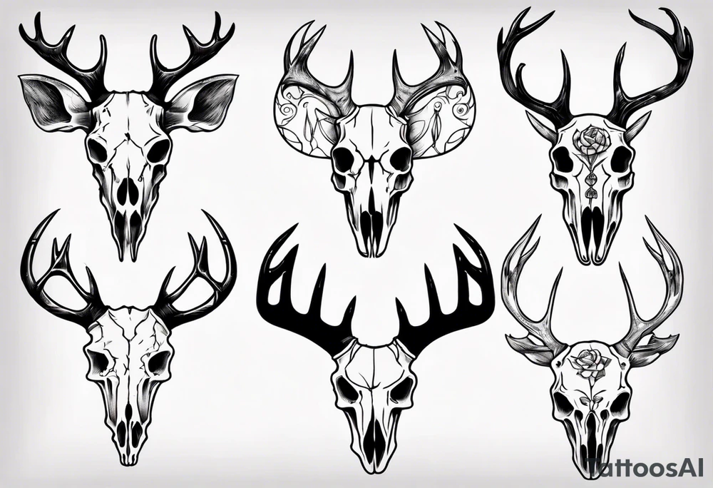 deer skull tattoo idea