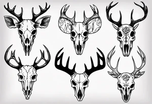deer skull tattoo idea