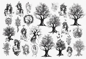 Tree girl tattoo idea