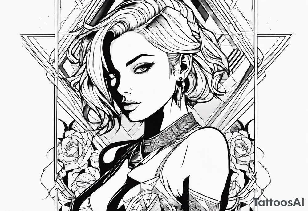 Android 18 naked tattoo idea