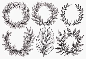 wreath leaves tattoo tattoo idea