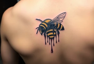 Honey bee hive dripping tattoo idea