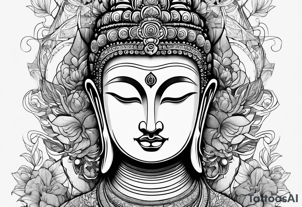 golden ratio, buddha tattoo idea