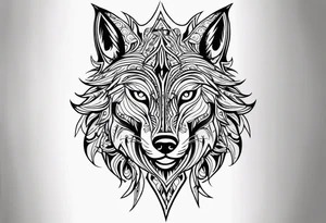 lobo tribal tattoo idea