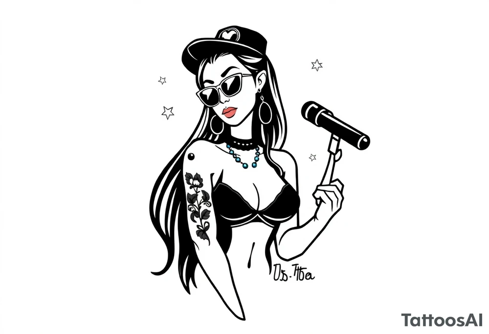 Gangsta lady tattoo idea