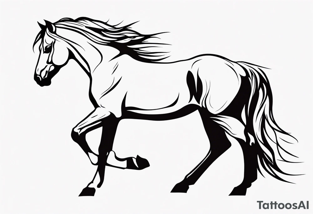 Scary horse lower back tattoo tattoo idea