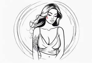 woman with big titts tattoo idea