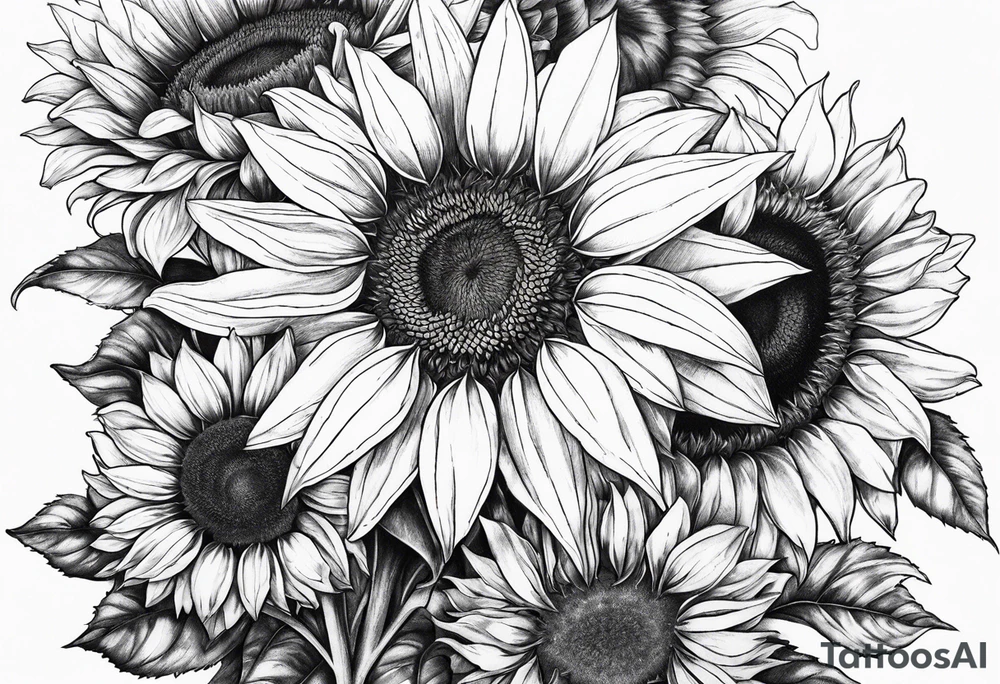Sunflower bed tattoo idea