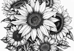 Sunflower bed tattoo idea