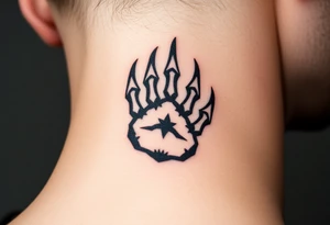 Bear paw tattoo idea